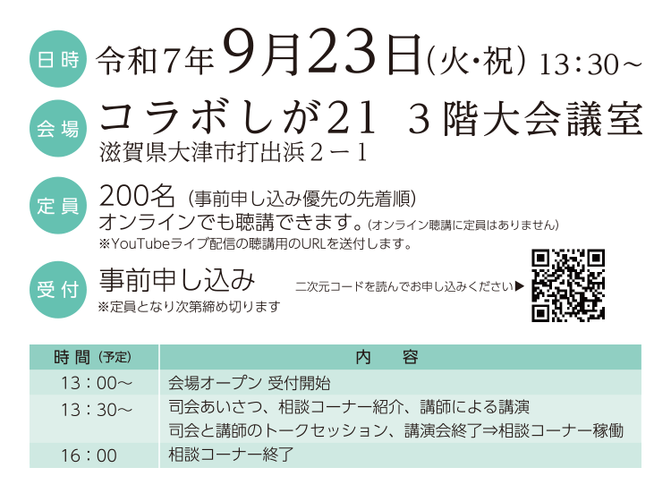講演会の開催詳細